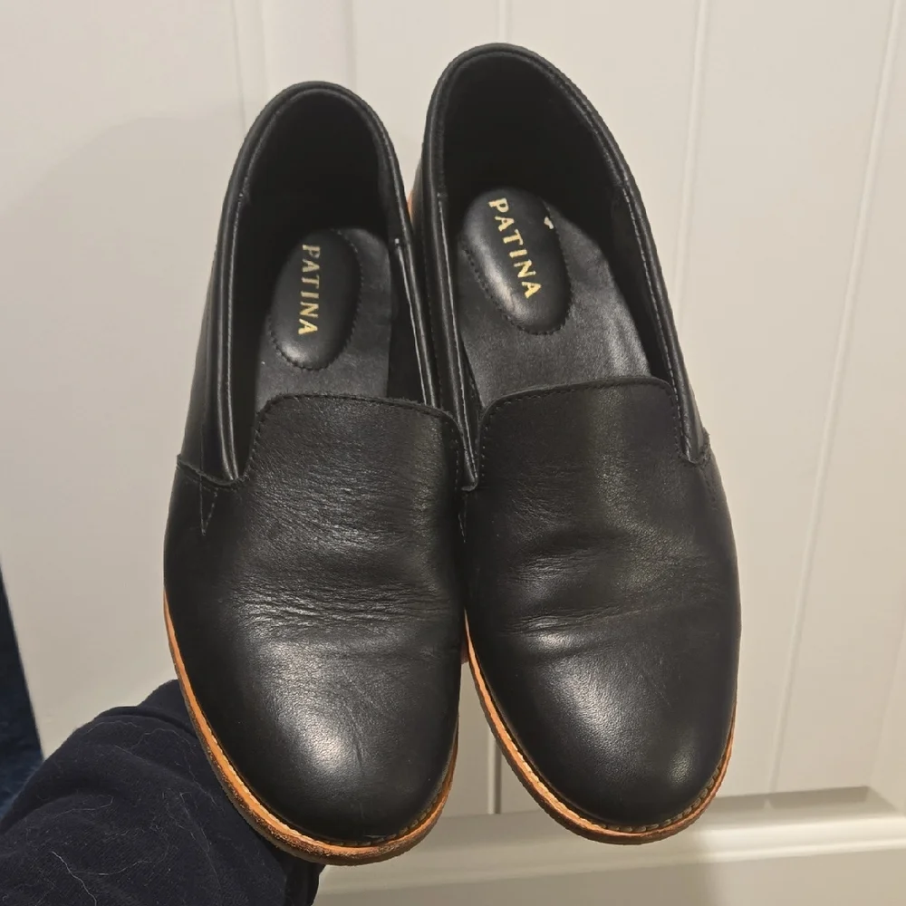 Black Womens Portland Leather Goods Classic Style Loafers In 9.5 - Picture 1 of 3